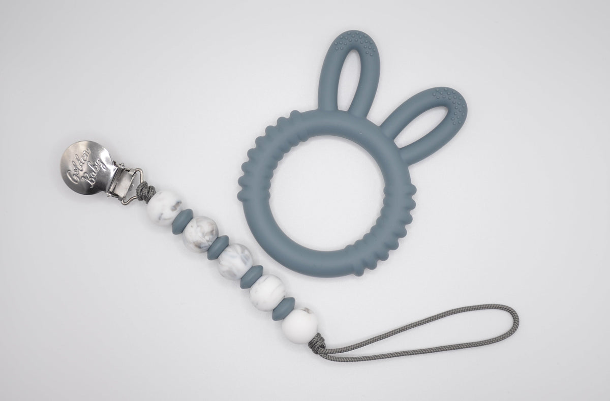 Bunny Teether Set // Gray
