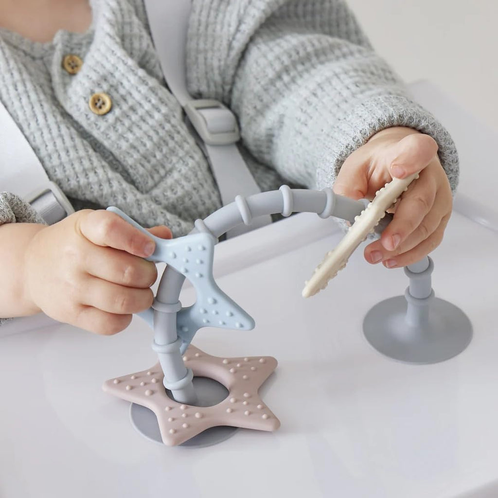 Stick 'n' Play Sensory Star Toy and Teether | For Baths, Highchairs and more