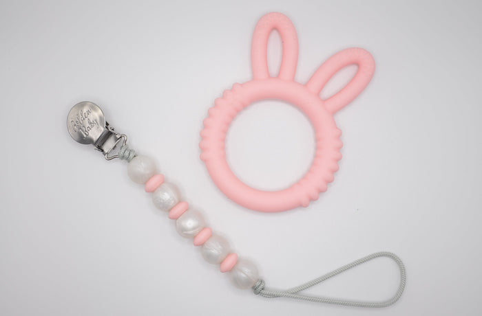 Bunny Teether Set // Pink