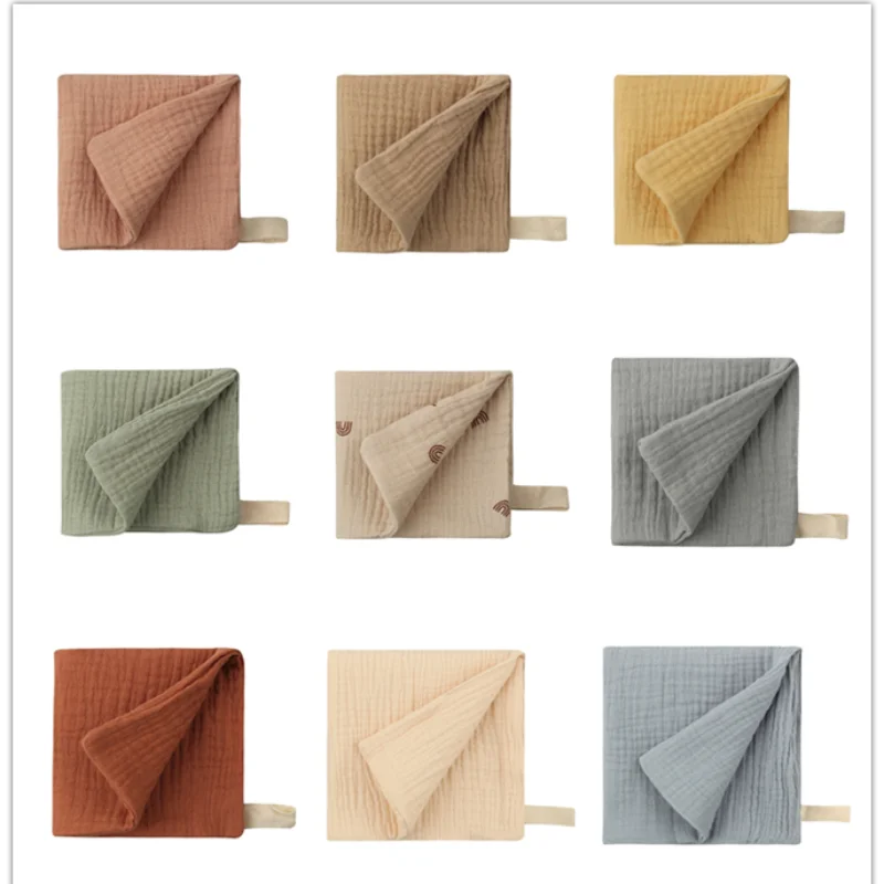 5-Pack Baby Muslin Washcloths – Soft Cotton Gauze Towels for Newborn Bath, Hand, and Face