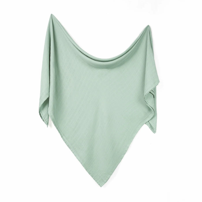 Baby Muslin Swaddle Blanket in Sage Green