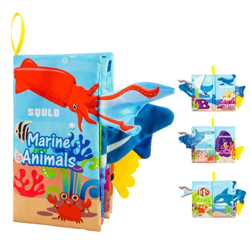 Baby Books Toys - 3PCS Touch and Feel Cloth Crinkle Soft Books for 0-6 Months, Toys for Infant Newborn (0-18 Months)